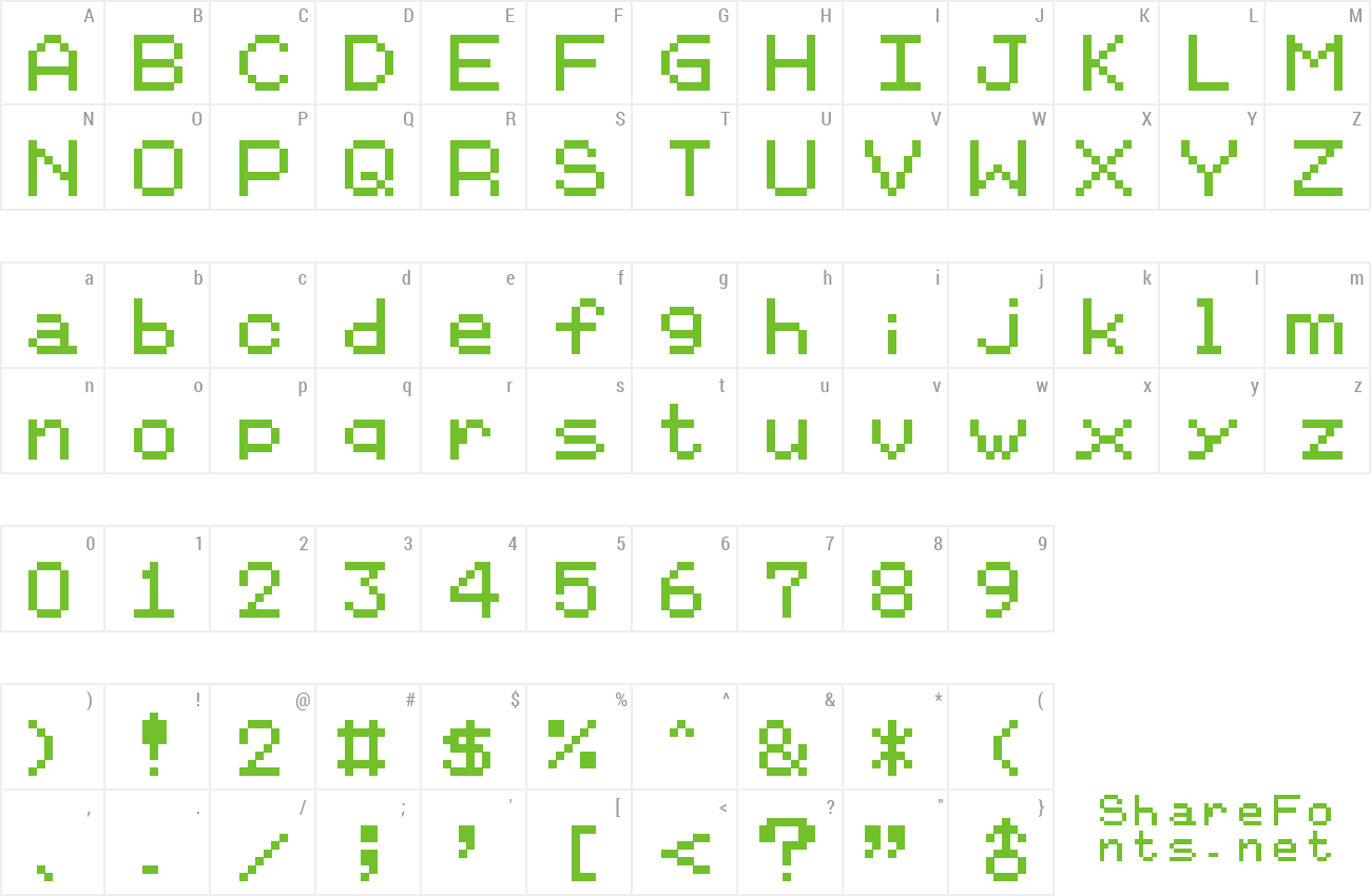 Font Pokemon Card GB Part A preview